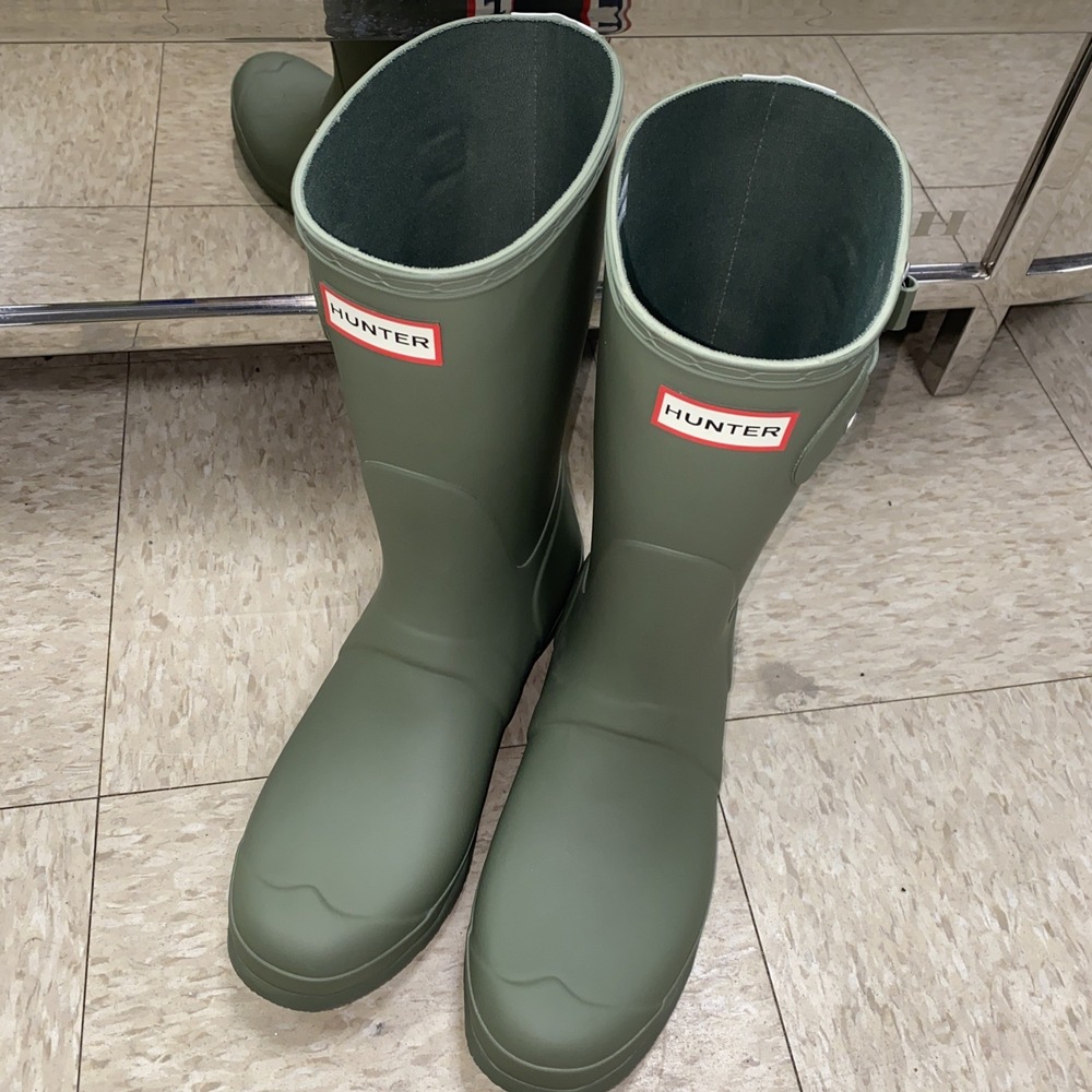 Hunter Boots Womens Size 11 US Green Original Play Tall Rain Waterproof Natural - Picture 8 of 14